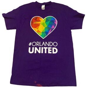 Orlando United Tee Size M Gildan Purple